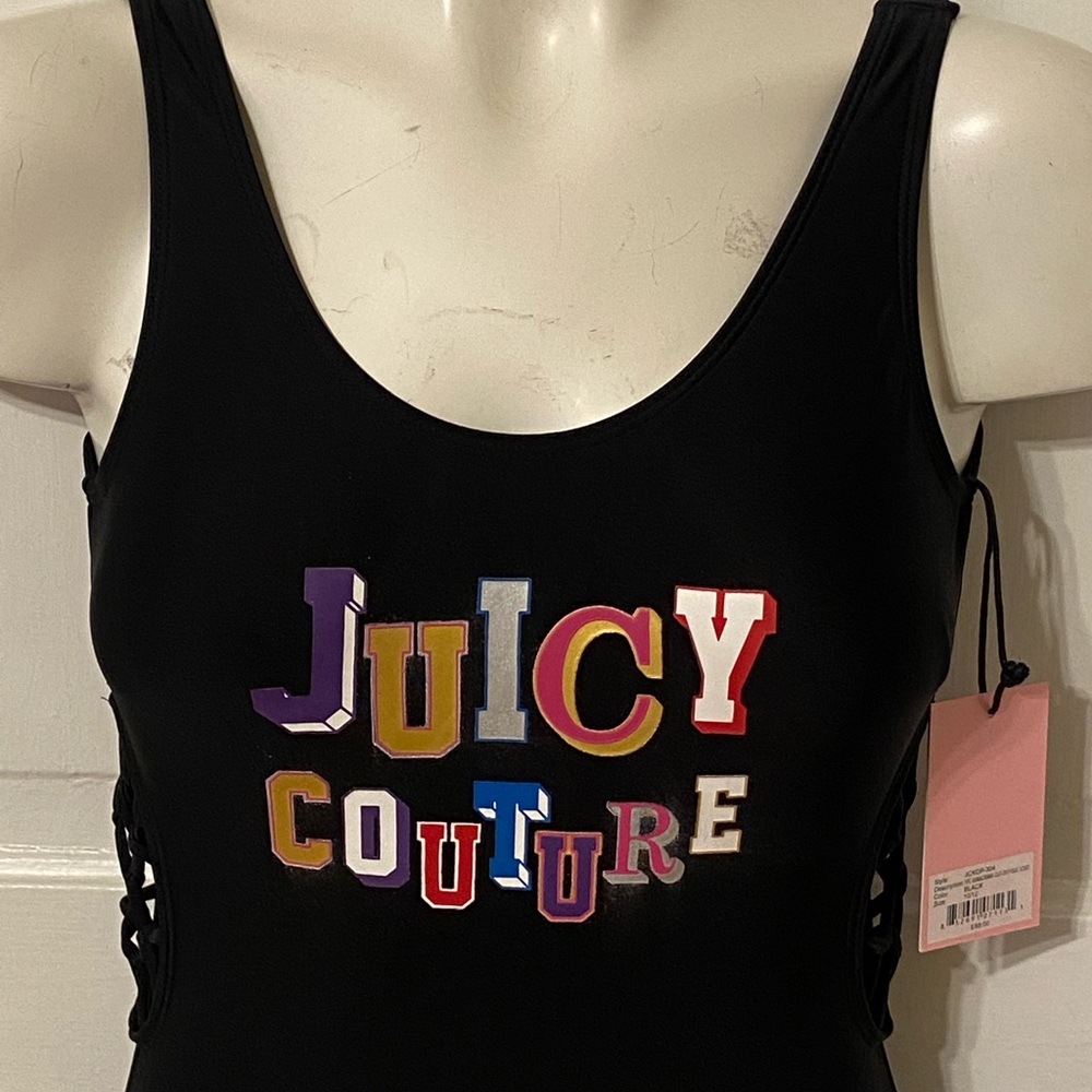 Juicy Couture One Piece Logo Swim / Bathing Suit.
